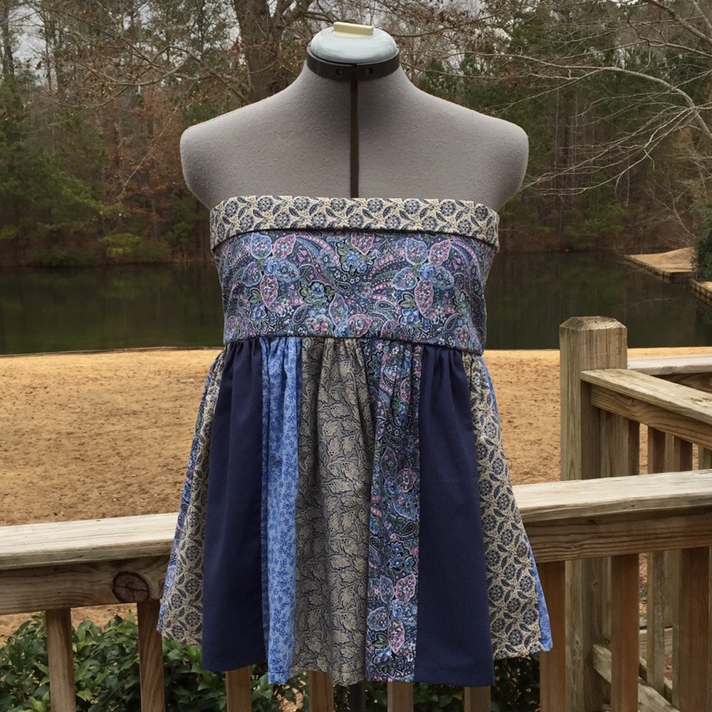 Amazing Vintage Hippie tieback top Handmade One SZ